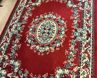 Cranberry colored rug