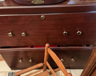 File cabinet. Childs vintage rocking chair