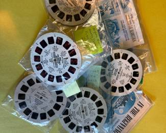 Several vintage view master reel sets