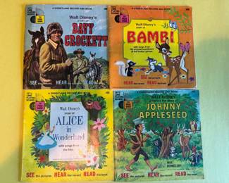 Vintage Disney books with records
