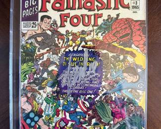 Reed & Sue wedding signed by Stan Lee with COA