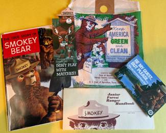 Vintage Smoky the Bear literature