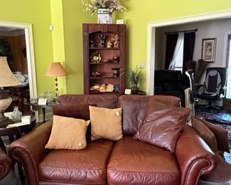 Leather loveseat 