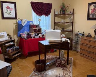 Singer sewing machine and table