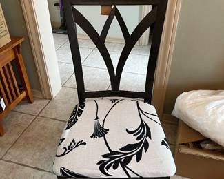 Metal black dining 6 chairs