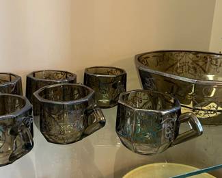 Smoke/Silver Dessert Set