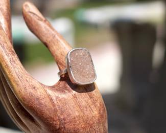 Sterling & Druzy Ring