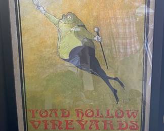 Lg. framed vineyard print