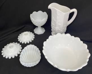 Vintage milk glass collection