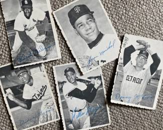 Vintage black & white “signed” baseball cards 