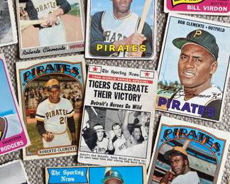 Vintage late 60s early 70s Pirates baseball cards