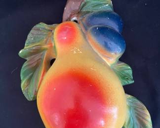 Chalkware fruit wall art