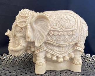 Carved stone Indian elephant 
