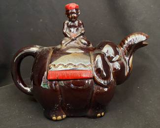 a vintage "Elephant Boy" teapot, likely produced in Japan during the 1920s or 1930s