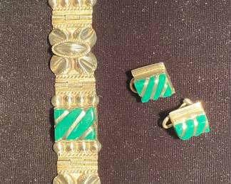 Vintage matching bracelet & earring set
