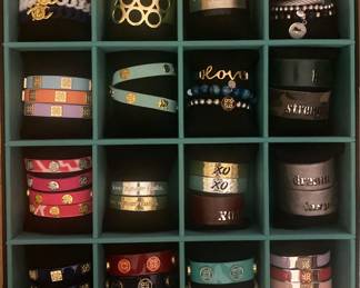 Variety of Rustic Cuff bracelets in designer jewelry box