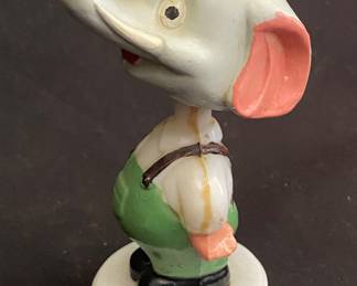 Vintage celluloid bobble-head elephant