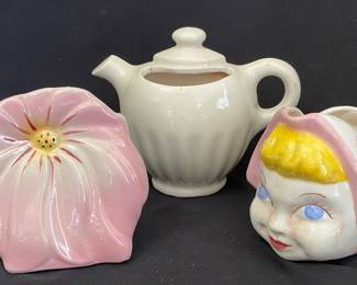 items are vintage 1950s ceramic collectibles from the Napco "Miss Cutie Pie" line