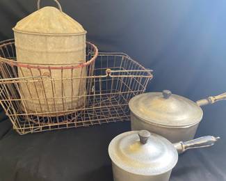 Vintage metal farm utensils