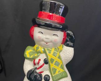 Ceramic musical snowperson