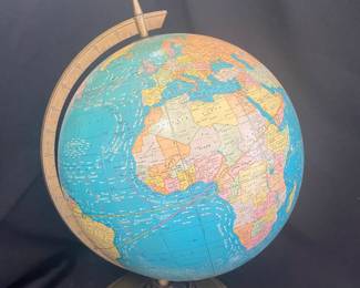 Vintage lighted world globe 