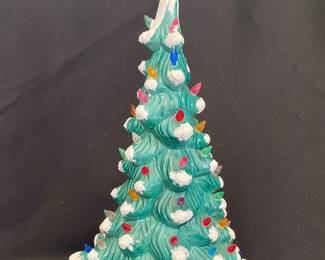 Lighted ceramic Christmas tree 