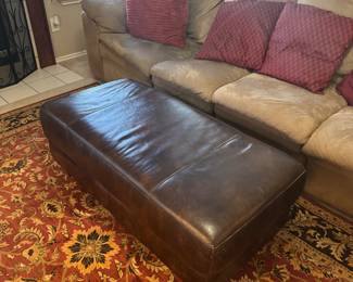 Leather Ottoman Large Sectional 