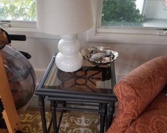 Nestiing tables; table lamp - two available