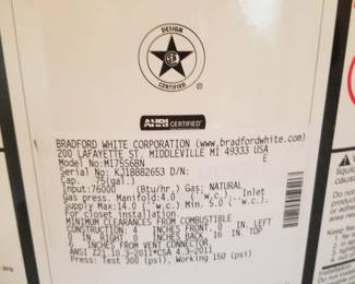 75-gallon GAS hot water heater