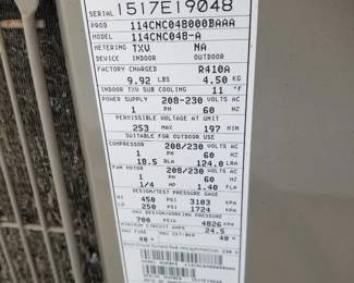 HVAC mfg. 10/2022