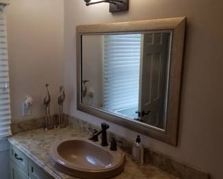 Vanity mirror; vanity lights