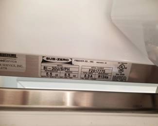 Sub-Zero 36" counter-depth refrigerator mfg. December 2008