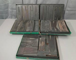 Lot 142: Antique Letterpress Type Blocks - Large Size