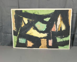 Lot 86: George Guzzi Abstract Acrylic on Paper