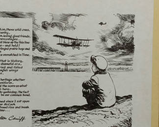 Lot 93: Milton Caniff Sketch & Poem
