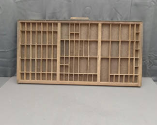 Lot 134: Antique Printer's Letterpress Tray