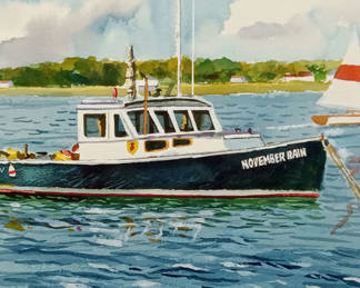 Lot 84: George Guzzi Watercolors - 2 If By Sea