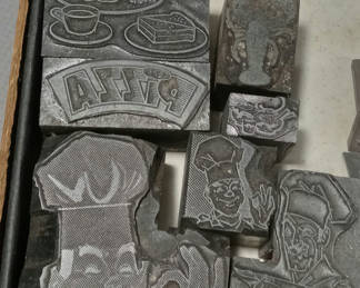 Lot 143: Antique Lead Letterpress Blocks