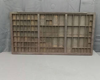 Lot 135: Antique Printer's Letterpress Tray