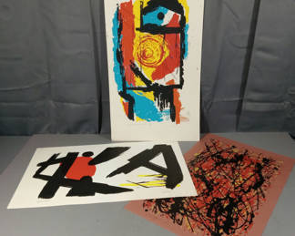 Lot 85: George Guzzi Abstract Signed Serigraphs