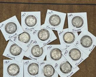 Silver Washington Quarters - 1932 to 1964