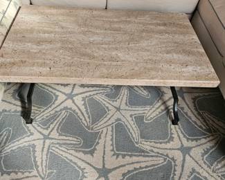 COFFEE & SIDETABLE IRON & MARBLE TOP $150.00 PR