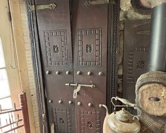carved mahogany doors