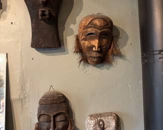 Collection of African masks