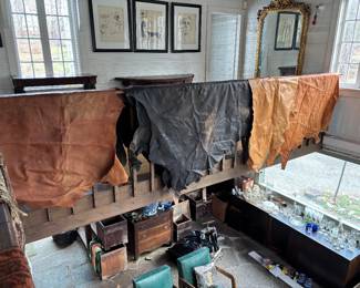 Leather upholstery pieces