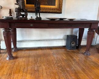 mahogany desk with 2 drawers