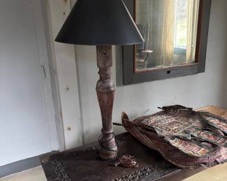 lamp made from fence post