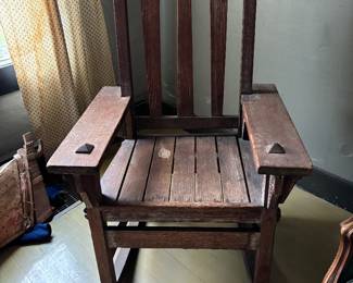 Mission style rocking chair