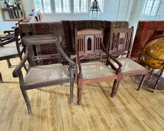 Hand carved mahogany chairs