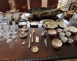 European silver, china and glassware